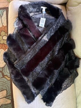 Adrienne Landau  Faux Fur Shawl